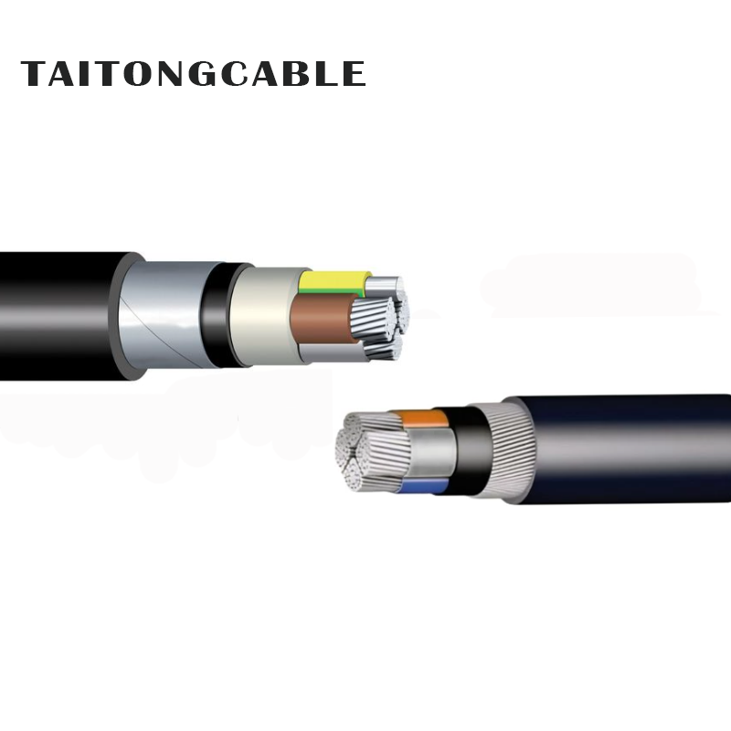 Low voltage armored custom Aluminum Conductor PVC Insulated PE Sheathed Power Cables