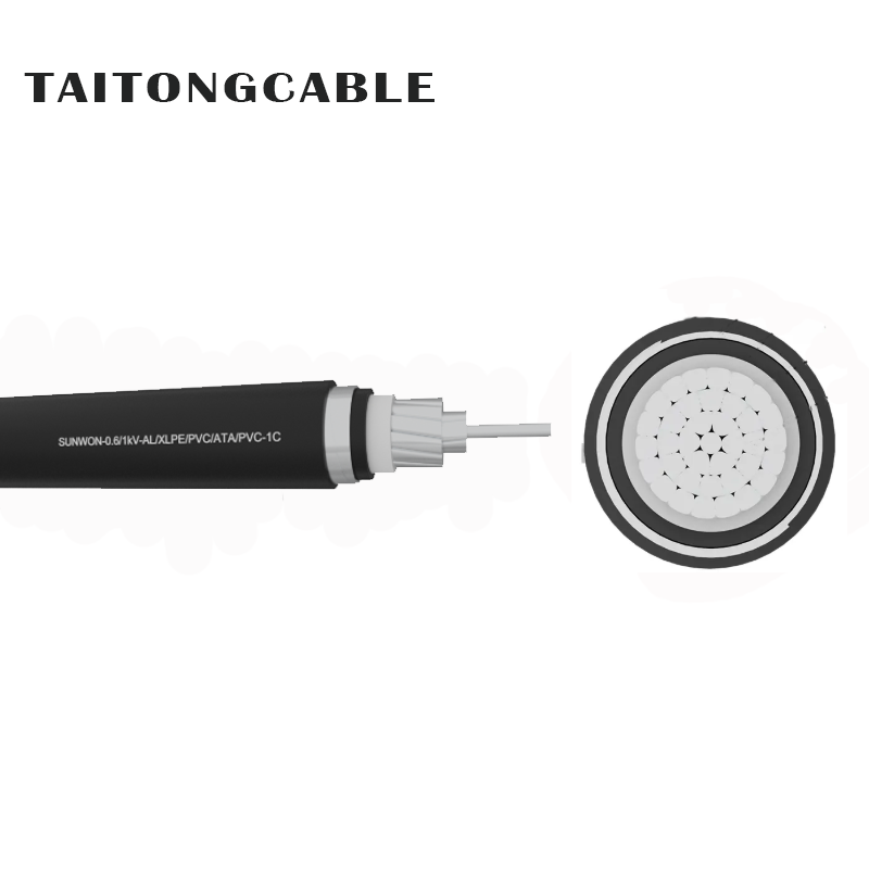 Mababang boltahe Single-Core ATA Armored Aluminum Conductor XLPE Insulated PVC Sheath Power Cables